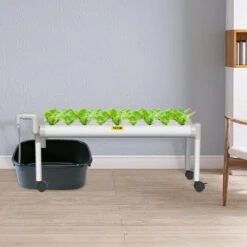 Hydroponics Growing System 36-Sites 4-Food-Grade PVC-U Pipes 1 Layer Indoor Planting Kit With Water Pump, Timer -Vevor white vevor hydroponic systems spzwsz136110vav1ev1 31 1000