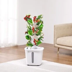 Hydroponic Growing System, 30 Pods Vertical 6 Tiers Hydroponic Tower, Home Hydronic Garden With Water Pump And Timer -Vevor white vevor hydroponic systems tsspzzxt20lw7kx24v1 31 1000