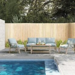 Natural Bamboo Fence Privacy Screen, Eco-Friendly Privacy Bamboo Slat Fence, 6 Ft. H X 13 Ft. L Bamboo Screen Panel -Vevor wood vevor garden fencing zwlftsz13ft69tjs0v0 31 1000