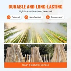 Natural Bamboo Fence Privacy Screen, Eco-Friendly Privacy Bamboo Slat Fence, 6 Ft. H X 13 Ft. L Bamboo Screen Panel -Vevor wood vevor garden fencing zwlftsz13ft69tjs0v0 4f 1000