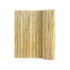 Natural Rolled Bamboo Fence, Eco-Friendly Bamboo Privacy Fence 4 Ft. H X 6 Ft. L X 0.75 In. D., Bamboo Privacy Screen