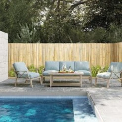 Natural Rolled Bamboo Fence, Eco-Friendly Bamboo Privacy Fence 4 Ft. H X 8 Ft. L X 0.75 In. D., Bamboo Privacy Screen -Vevor wood vevor garden fencing zwlyz8ft4ft1hutn8v0 31 1000