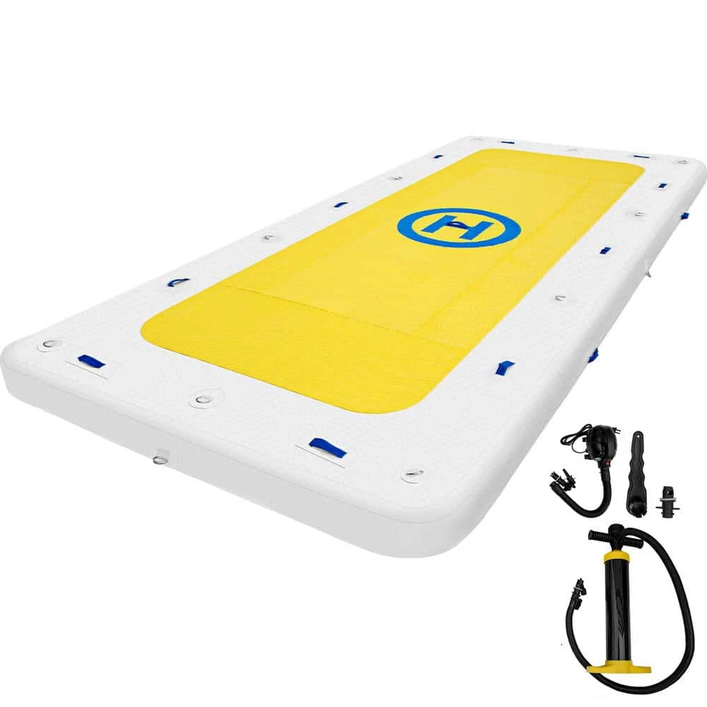 Inflatable Dock Platform 15 X 6 Ft. Portable Floating Dock 10-12 People With Electric Air Pump And Hand Pump 3 Inflatable Dock Platform 15 X 6 Ft. Portable Floating Dock 10-12 People With Electric Air Pump And Hand Pump