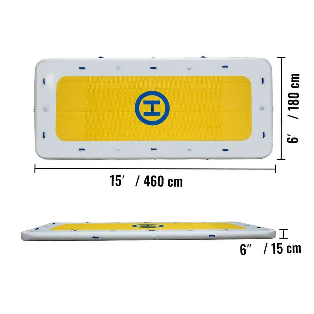 Inflatable Dock Platform 15 X 6 Ft. Portable Floating Dock 10-12 People With Electric Air Pump And Hand Pump 9 Inflatable Dock Platform 15 X 6 Ft. Portable Floating Dock 10-12 People With Electric Air Pump And Hand Pump - Image 7